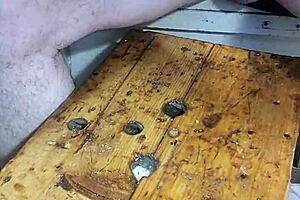 Huge dildos stretch me out in a wild solo session.