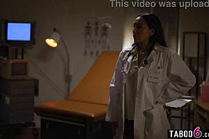 Hot milf doctor and nurse have sex with patient