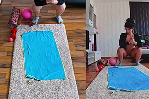 Hot and sweaty yoga action with ass worship and more