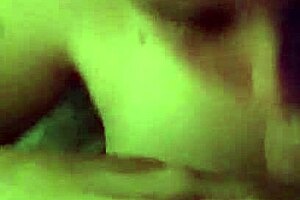A blonde with long hair gives a deep blow job to her husband