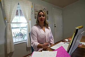 My Hot Step-Mom Uses My Monster Cock In Doggystyle. Tits And Ass Bouncing With Big Tits Blonde Milf Cum On Ass.