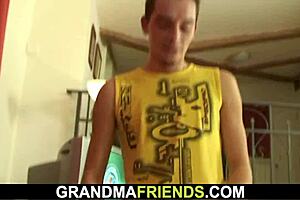 A threesome with a beautiful woman who is not a young woman in the room