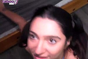 Hardworking babysitter Seth satisfies sexy Kiana's every desire