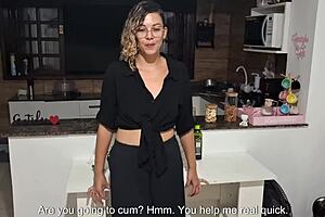 Stepson asks stepmother for help to cum intensely