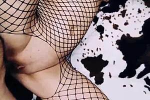 Beautiful wife in fishnets, ready for anal and more