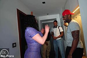 little lost step daughter holly mae holmes gets a taste of mature black cock with titty fuck