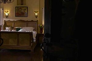 Stepdaughter watches her stepfather's passionate encounter with the cougar