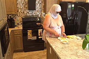 Big Boobed Milf Maid Flashes Juicy Ass