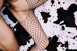 Does This Wife in Fishnets Spread Legs for You?