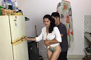 Caught My Lactating Stepmom in Kitchen and Slammed Her Hard
