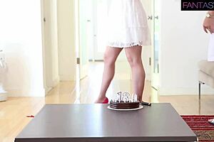 My birthday wish came true with a hot MILF and her big cock
