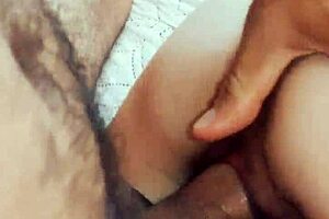 Look at my beautiful wife in fishnet stockings getting close-up action