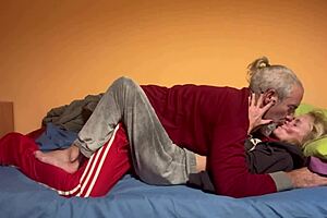 Wife experiences multiple orgasms during unexpected intimate moment at home.