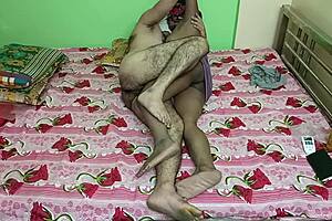 Mature housewife enjoys intimate moments with husband, moaning softly