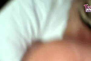 Blonde bombshell Gia Dibella gets off on mature cock