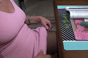 A mature blonde woman uses her seduction to get what she wants