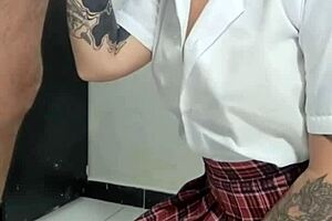 In POV, this beautiful Mexican brunette with brown eyes gives excellent missionary and doggystyle service, worth every cent of my miserable salary