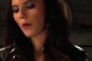 whoa! lesbian mistress and handmaidens feel the whip in wild leather lezdom action