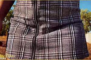 Did I forget panties just to flash my shaved pussy today?