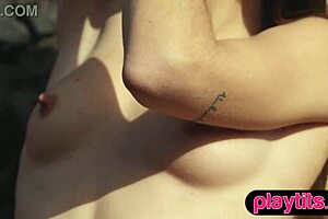 Petite Spanish MILF Boldly Strips on Sunny Beach, Revealing Her Nude Bombshell Figure