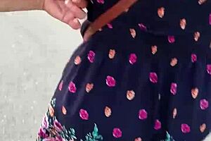 I follow and lift the skirt of a woman on the street