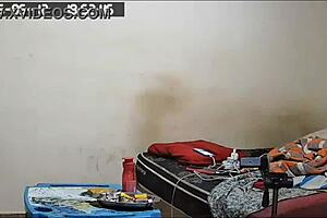 Security camera captures stepmom showing off