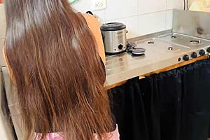 Newly married Latina mother in law craves employee role
