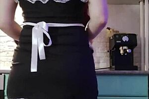 Milf meets guy from dating site in maid costume