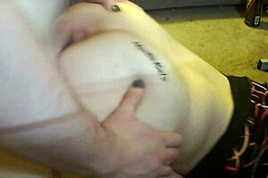 my gf gets on her knees in front of the desk for some fun