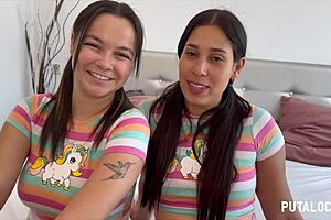 Hot Colombian ladies in intense threesome action