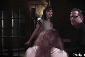 confused teen 18+ gives in to stepdad and stepmom's sexual needs