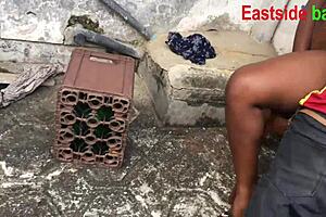 Landlord's Daughter Fucked Outdoor By Ebony BBC