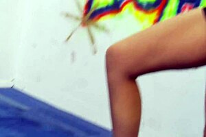 sporty krystal and leila suck and fill each others horny twats on gym mat