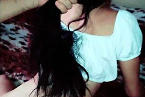 Wife in beautiful lingerie poses in amateur porn.