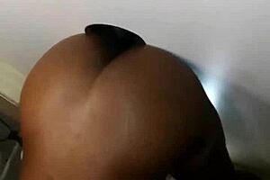 The guy wants to put his dick in the ass at the gloryhole