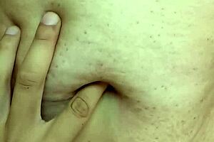 exploring a milf's belly during a relaxing massage session.