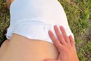 almost caught fucking with big cock in public park