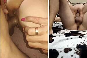 A couple with experience is trying themselves in the art of swinging