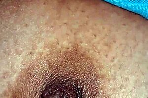 Desi girl with big boobs showing her nipples in close-up action