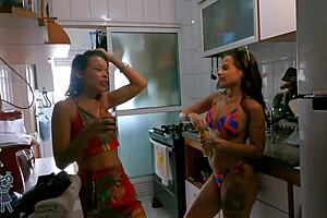 My friend dumped trash boyfriend, we fucked in building pool revenge