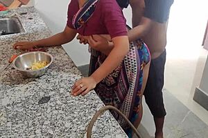 Indian Aunty Banged Hard in Kitchen by Husband's Raw Lust.