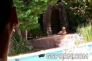 sexy blonde victoria white enjoys nature and rough cocks in the outdoors