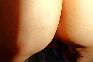 mature mom flashes her xl fanny in homemade exhibitionist video