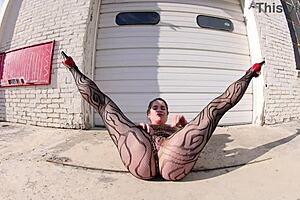 Thong bodysuit - walking on the docks of a boat