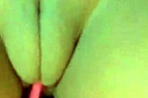 A girl with big labia has sex and reaches a climax
