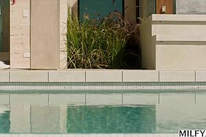 Trophy wife Piper Press traded for pool boys’ cock