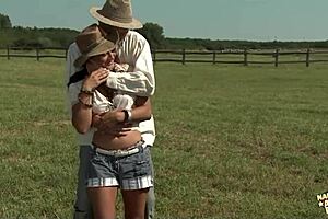 Sandra Romain riding outdoor dick, a dream realized