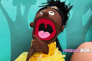 He enjoys a freeuse treat from Sesame Street, it's very appetizing