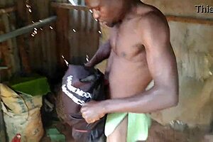 Handsome man gets his cock covered with cum