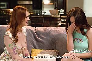 Redhead beauty craves intimacy with her stepmom